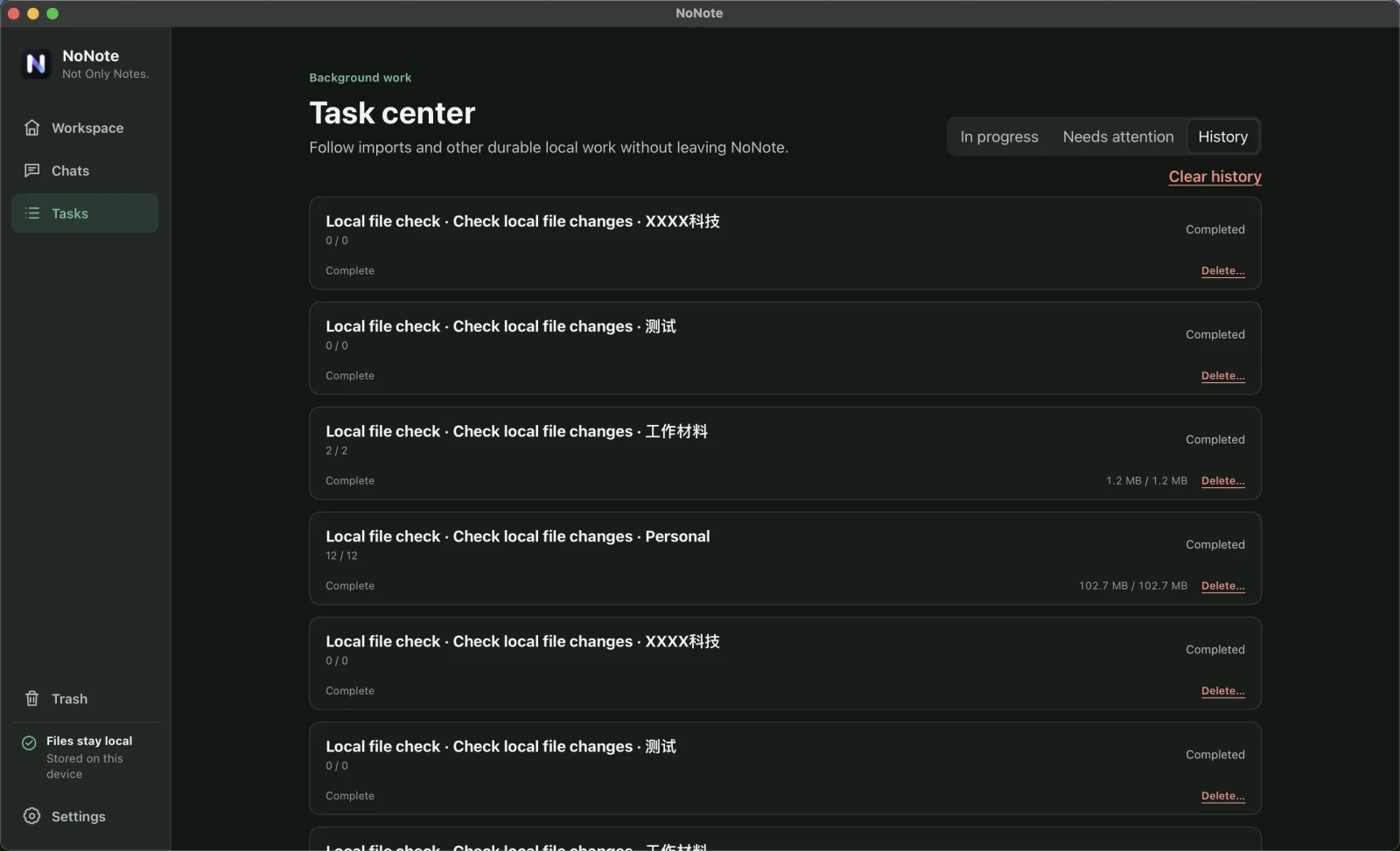 Real Task Center capture